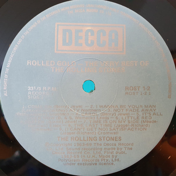 The Rolling Stones : Rolled Gold - The Very Best Of The Rolling Stones (2xLP, Comp, Mono, RE, Gat)