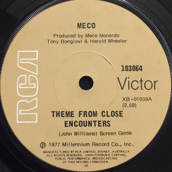 Meco Monardo : Theme From Close Encounters (7", Single)