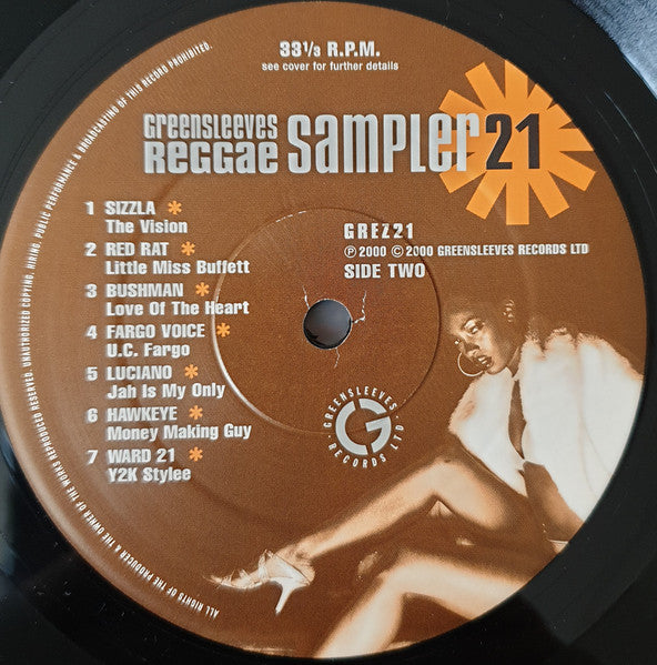 Various : Greensleeves Reggae Sampler 21 (LP, Comp)