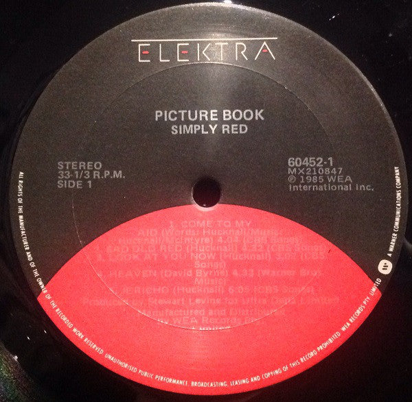 Simply Red : Picture Book (LP, Album)
