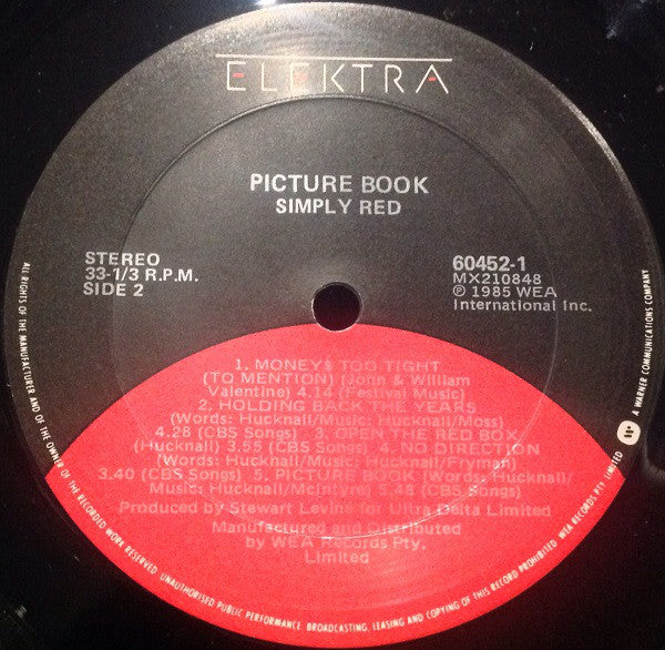 Simply Red : Picture Book (LP, Album)