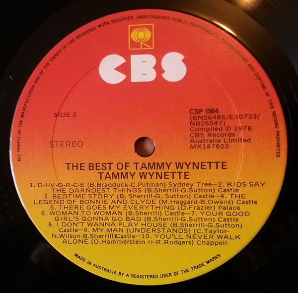 Tammy Wynette : The Best Of Tammy Wynette (LP, Comp)