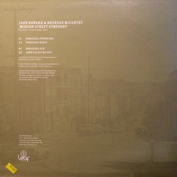 John Howard & B. McCarthy : Mission Street Symphony (12")