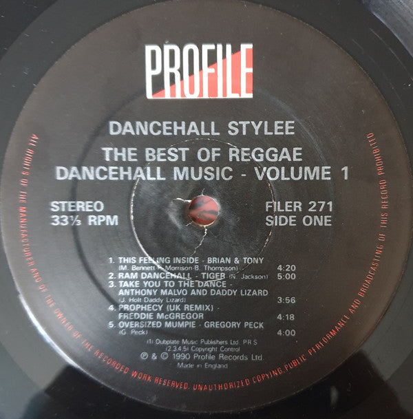 Various : Dancehall Stylee (The Best Of Reggae Dancehall Music Vol. 1) (LP, Comp)