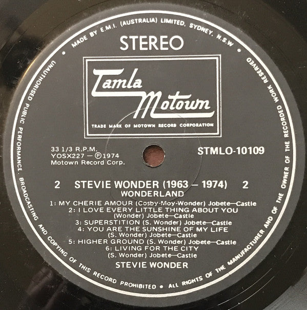 Stevie Wonder : 1963-1974 "Wonderland" (LP, Comp)