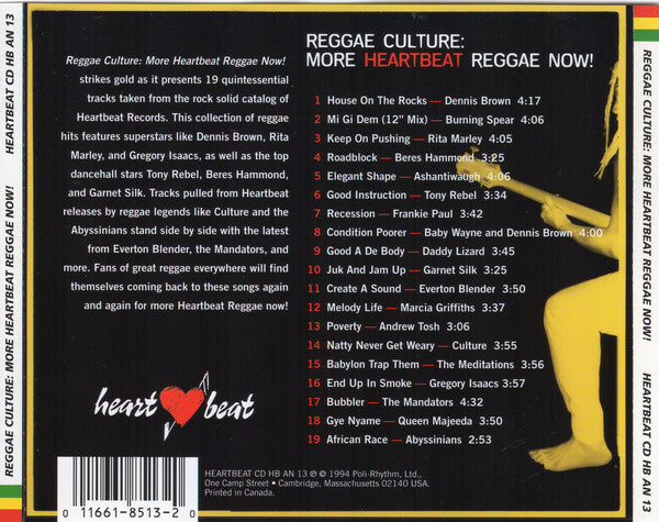 Various : Reggae Culture: More Heartbeat Reggae Now! (CD, Comp)