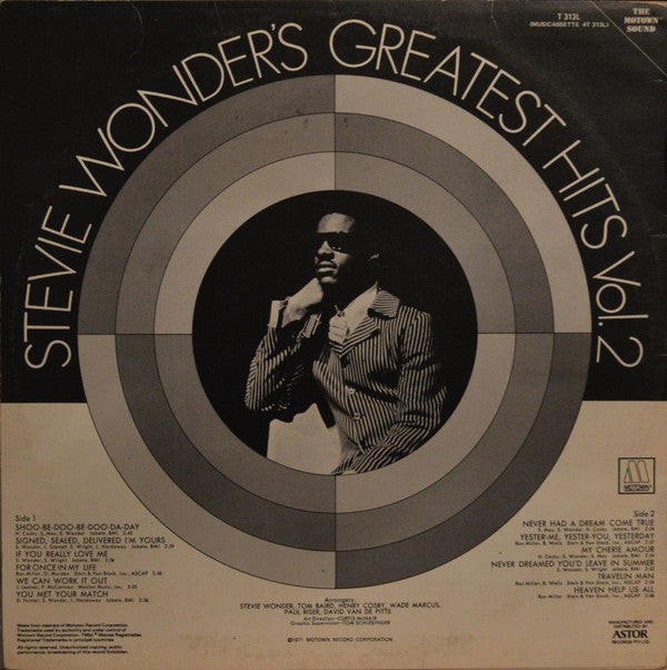 Stevie Wonder : Stevie Wonder's Greatest Hits Vol. 2 (LP, Comp, RE)