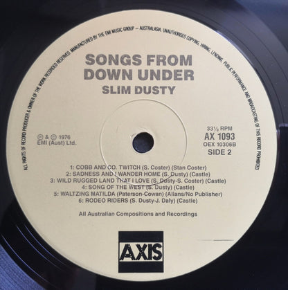 Slim Dusty : Songs From Down Under (LP, RE)