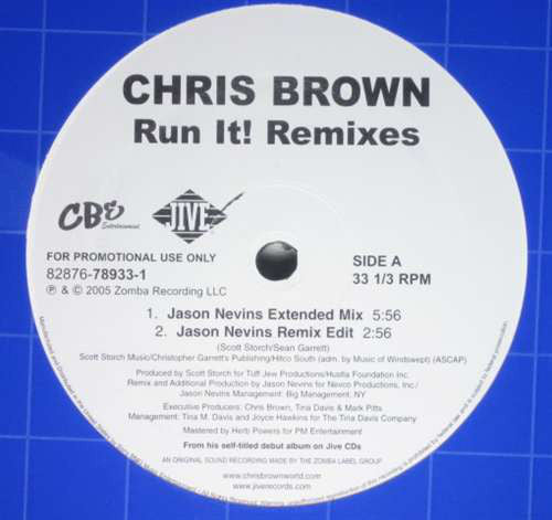 Chris Brown (4) : Run It! (Remixes) (12", Promo)