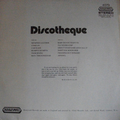Various : Discotheque Volume 1 (LP, Comp)