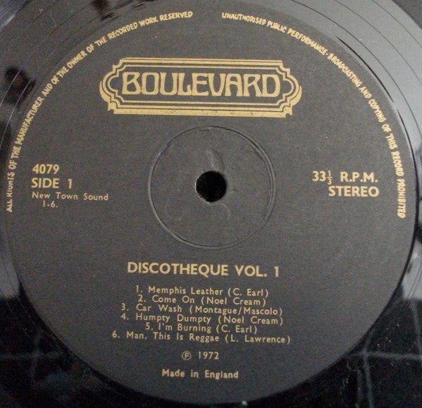 Various : Discotheque Volume 1 (LP, Comp)