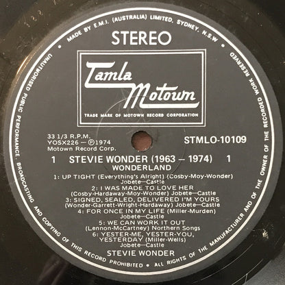 Stevie Wonder : 1963-1974 "Wonderland" (LP, Comp)