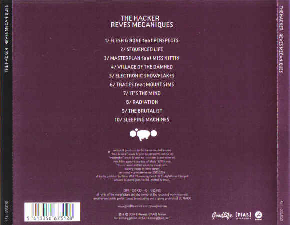 The Hacker : Reves Mecaniques (CD, Album)