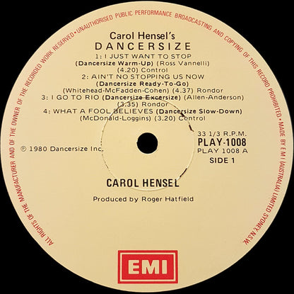 Carol Hensel : Dancersize (LP, Album)