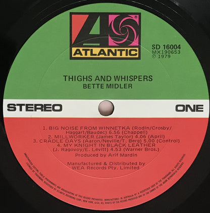 Bette Midler : Thighs And Whispers (LP, Album)