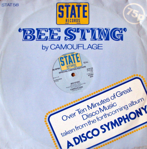 Camouflage (5) : Bee Sting (12", Single, Ltd, Tra)