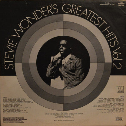 Stevie Wonder : Stevie Wonder's Greatest Hits Vol. 2 (LP, Comp, RE)