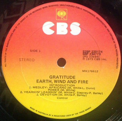 Earth, Wind & Fire : Gratitude (2xLP, Album, Gat)