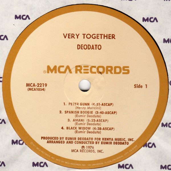 Eumir Deodato : Very Together (LP, Album, Pin)