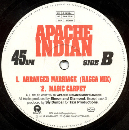 Apache Indian : Arranged Marriage (12", Single)