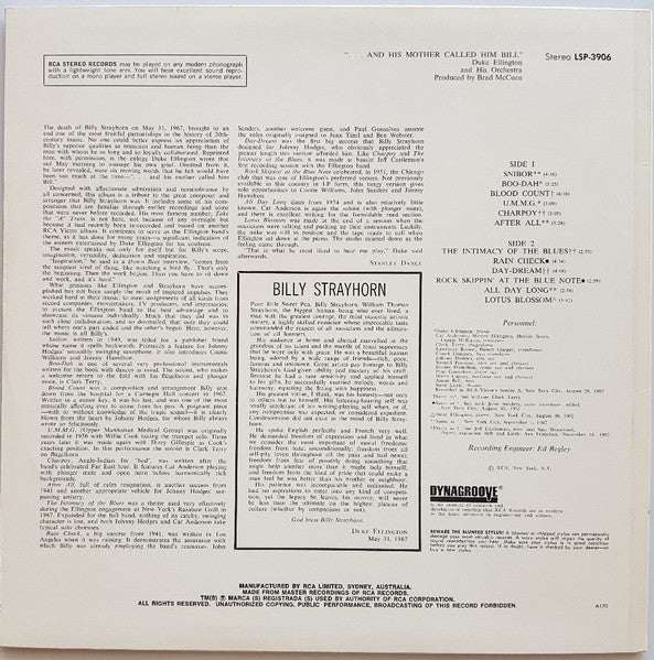 Duke Ellington And His Orchestra : "...And His Mother Called Him Bill" (LP, Album)