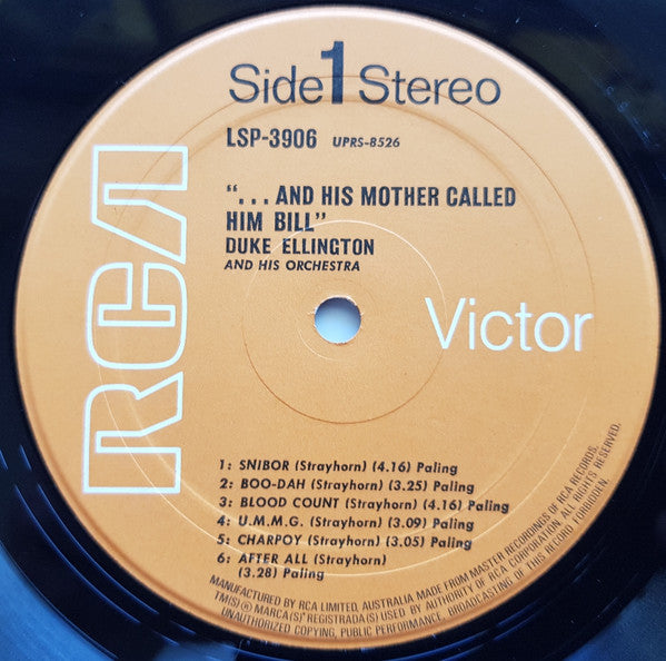 Duke Ellington And His Orchestra : "...And His Mother Called Him Bill" (LP, Album)